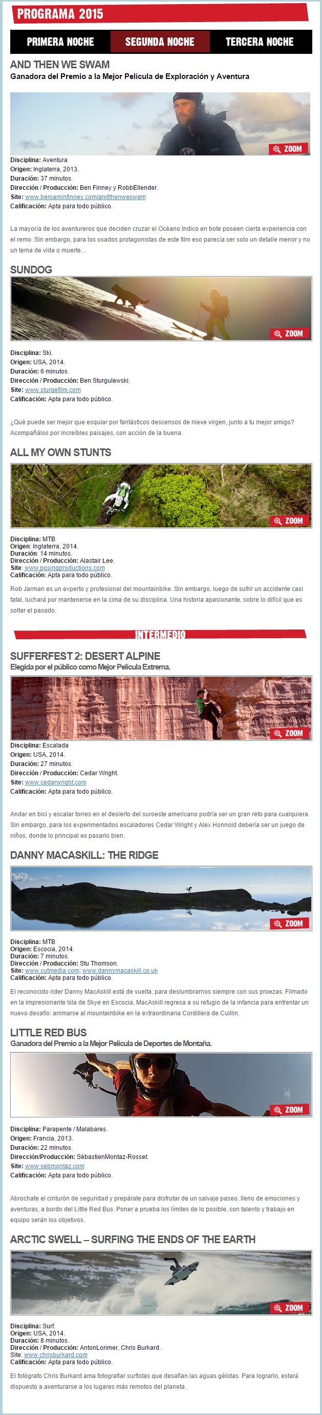 BANFF ARGENTINA Noche 2