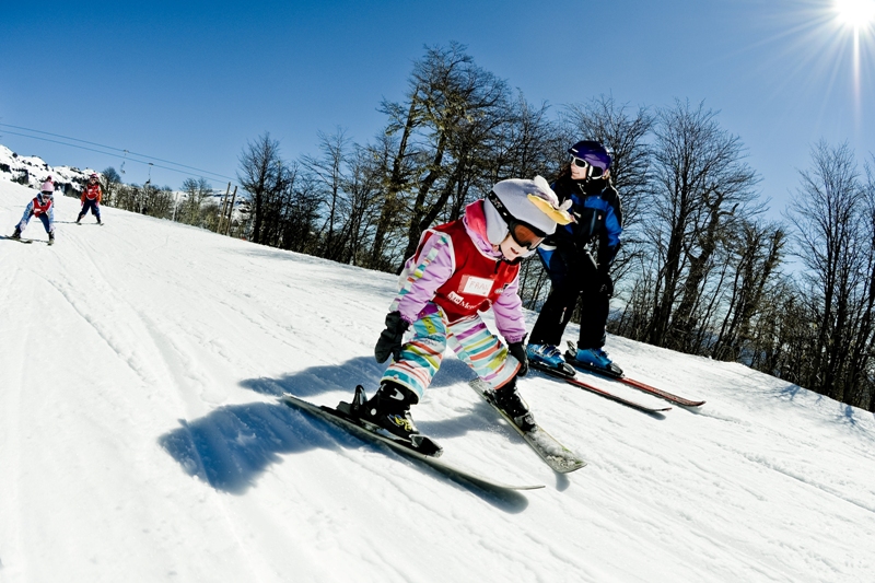 Chapelco clase de esquí jardín de nieve