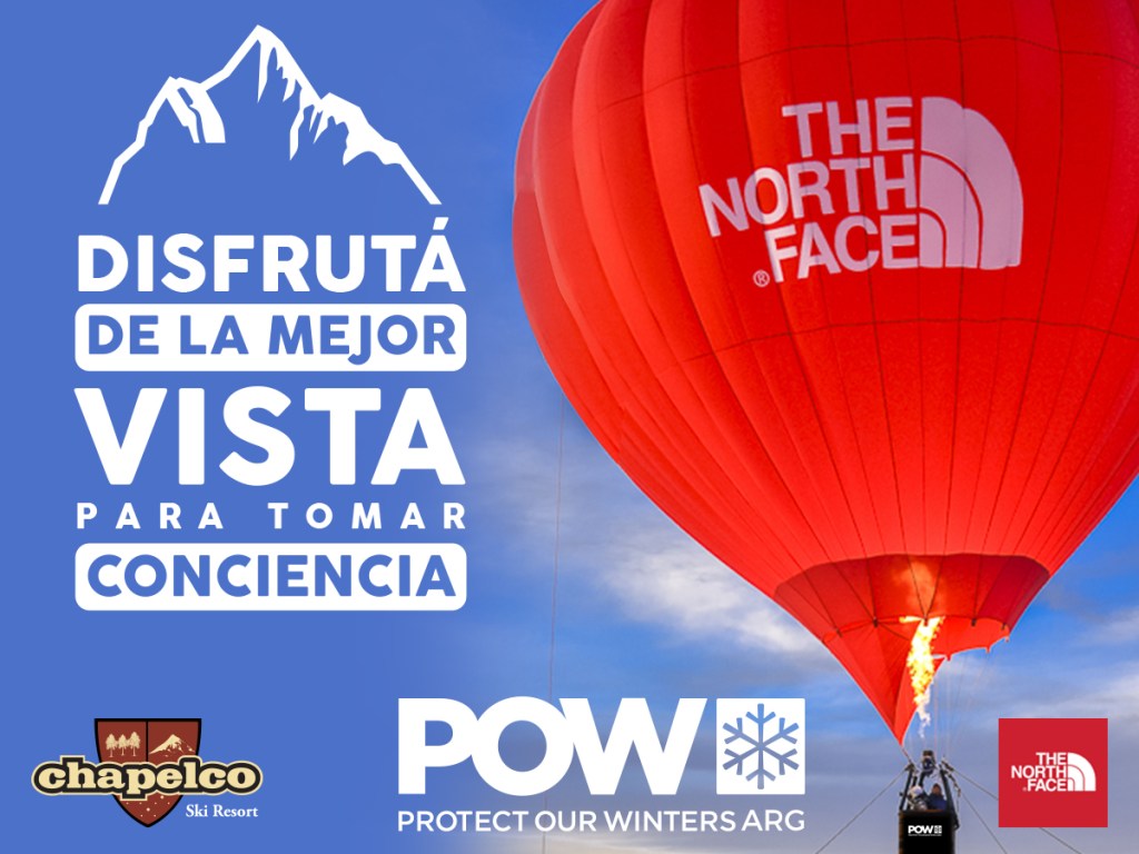 En #Chapelco hoy volás en globo aerostático @TheNorthFaceArg y @protectourwintersargentina