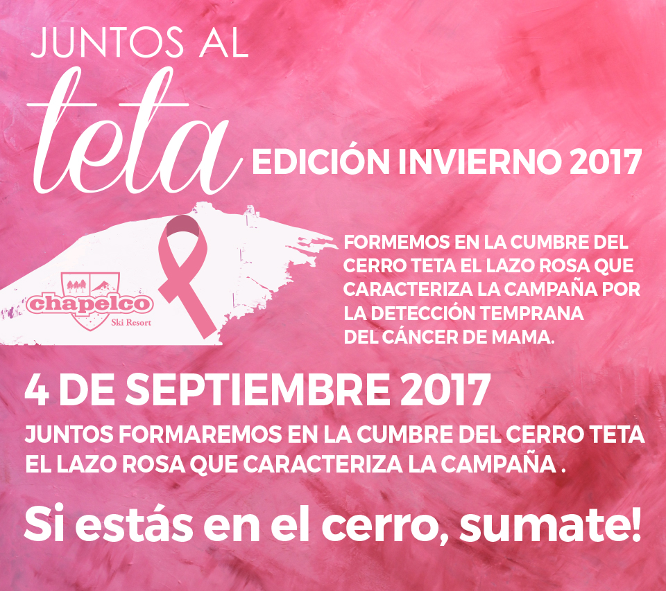 Estás en #Chapelco? A las 15 hs te esperamos hoy en la cumbre del Cerro Teta #JuntosAlTeta.