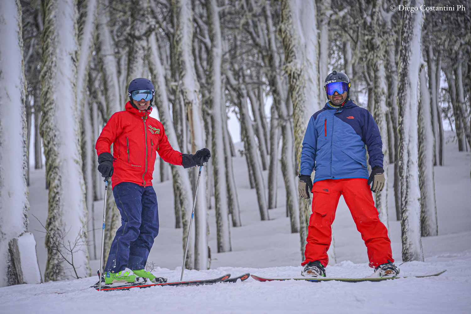 20190829-CHAPELCO TRENZAS DE AGAUA Adrogué en esquíes y Julio Viola (h) en snowboard DAC_6648